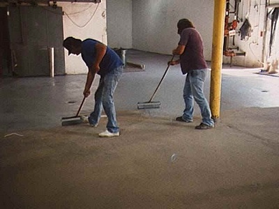 painting an epoxy floor - two part epoxy paint