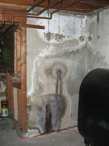 basement wall leak epoxy repair